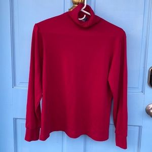 Lands' End Women's Burgundy Turtleneck size S